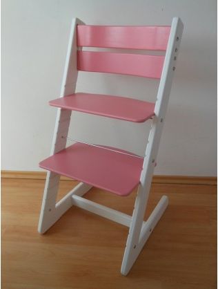Klasik rostoucí židle Bílo - růžová Jitro - obrázek 1