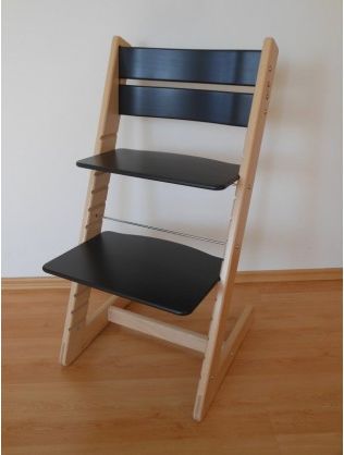 Klasik rostoucí židle Buk - černá Jitro - obrázek 1