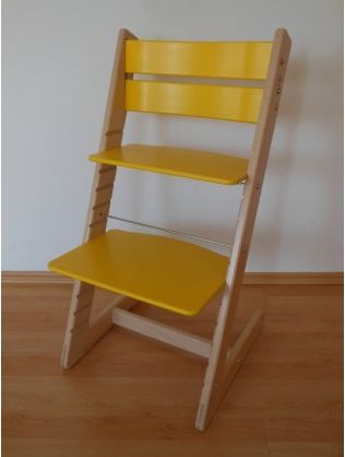 Klasik rostoucí židle Buk - žlutá Jitro - obrázek 1