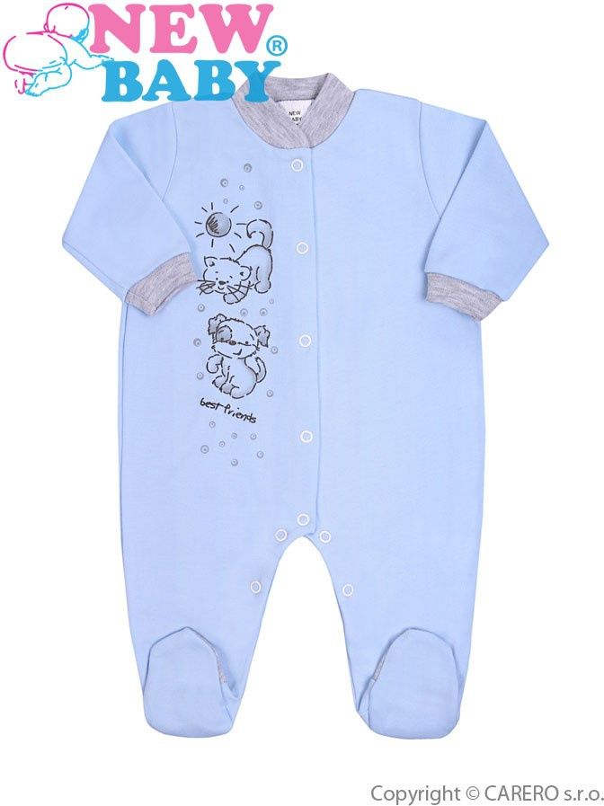 Kojenecký overal New Baby Kamarádi modrý 62 (3-6m) - obrázek 1