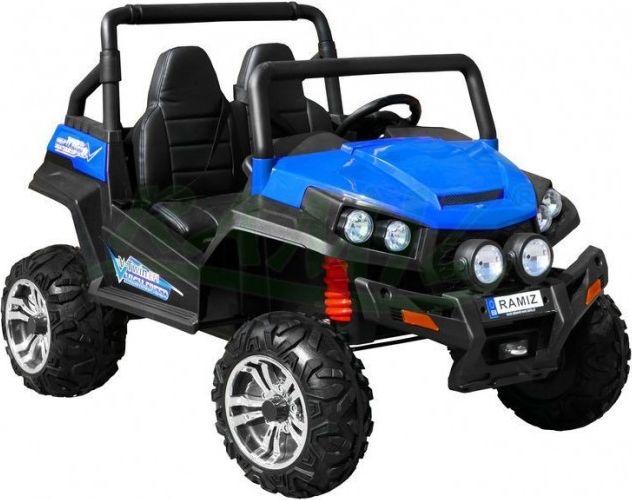 Elektrická bugina dvoumístná V-Twin 4x4 - modrá - obrázek 1