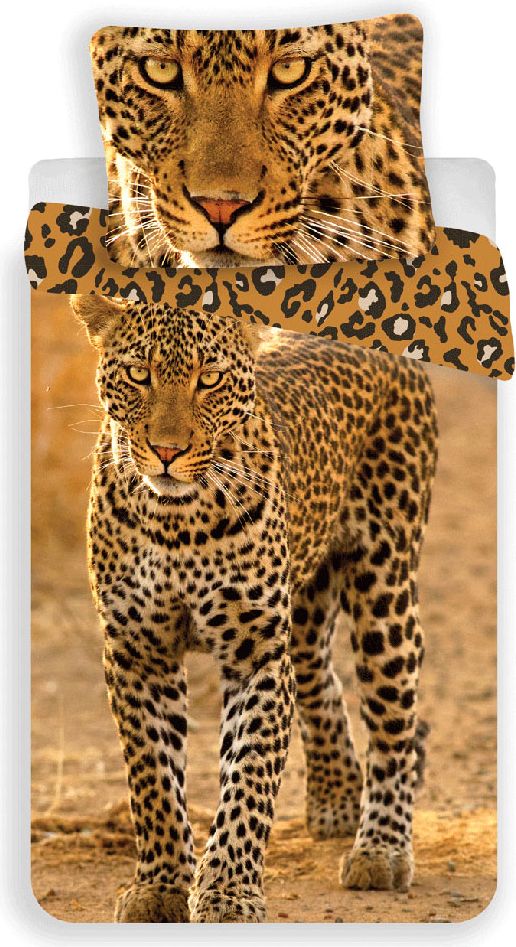 JERRY FABRICS Povlečení do velké postele Leopard Bavlna/froté 140/200, 70/90 cm - obrázek 1