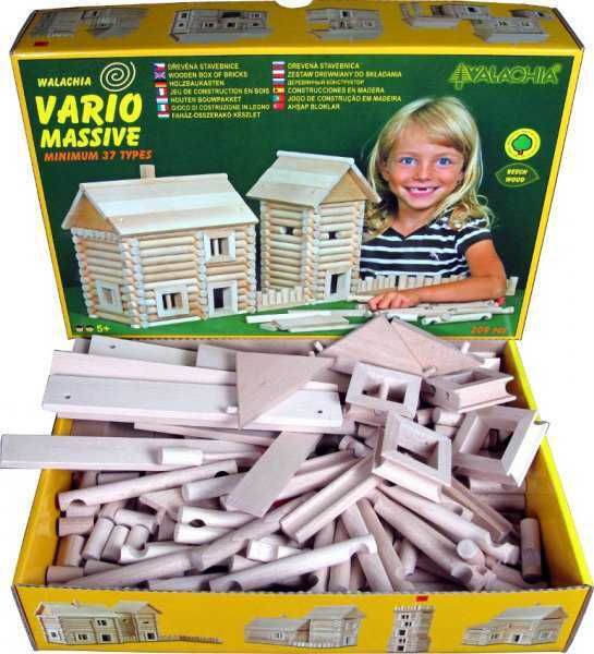 Walachia Dřevěná stavebnice Vario Massive 209 dílů - obrázek 3