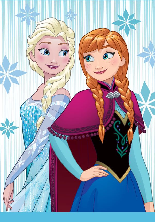 FARO Dětský ručník Ledové Království Anna a Elsa Bavlna 60/40 cm - obrázek 1