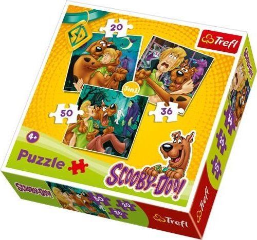 TREFL Puzzle Scooby Doo: Pozor, příšera! 3v1 (20,36,50 dílků) - obrázek 1