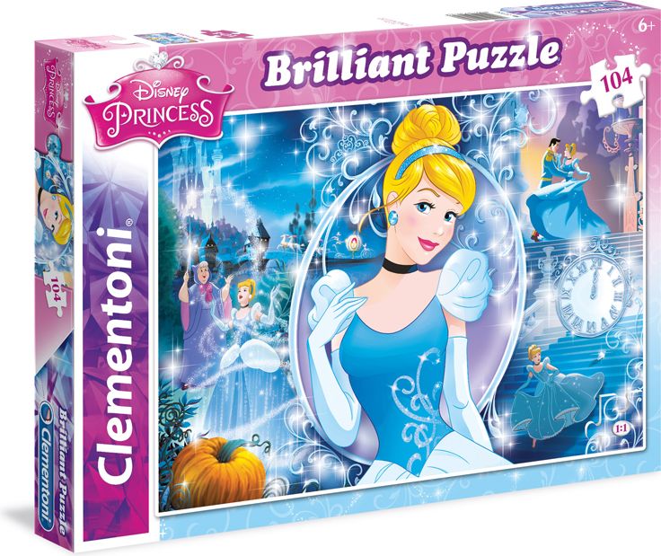 Clementoni - Puzzle Briliant 104, Popelka - obrázek 1