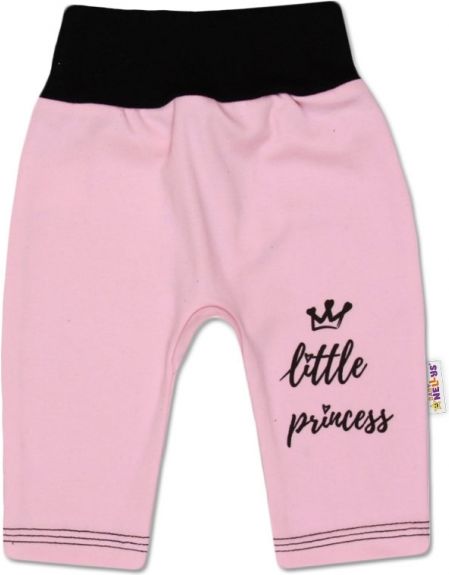 Baby Nellys Bavlněné tepláčky, růžové, vel. 74 - Little Princess 74 (6-9m) - obrázek 1