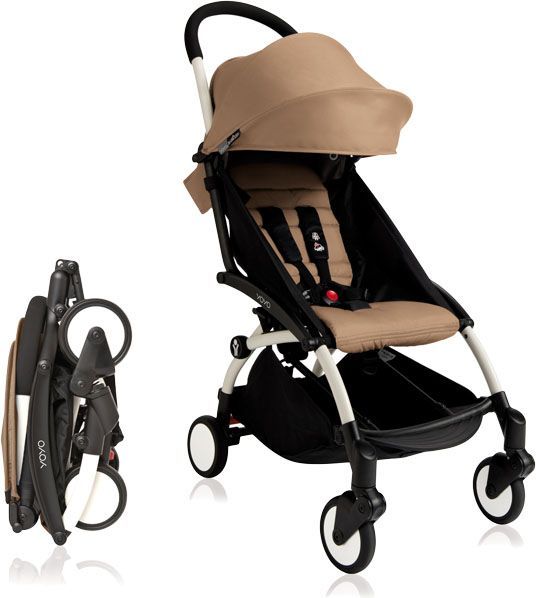 BABYZEN YOYO+ Bílý rám + Textilní set, Taupe 2018 - obrázek 1