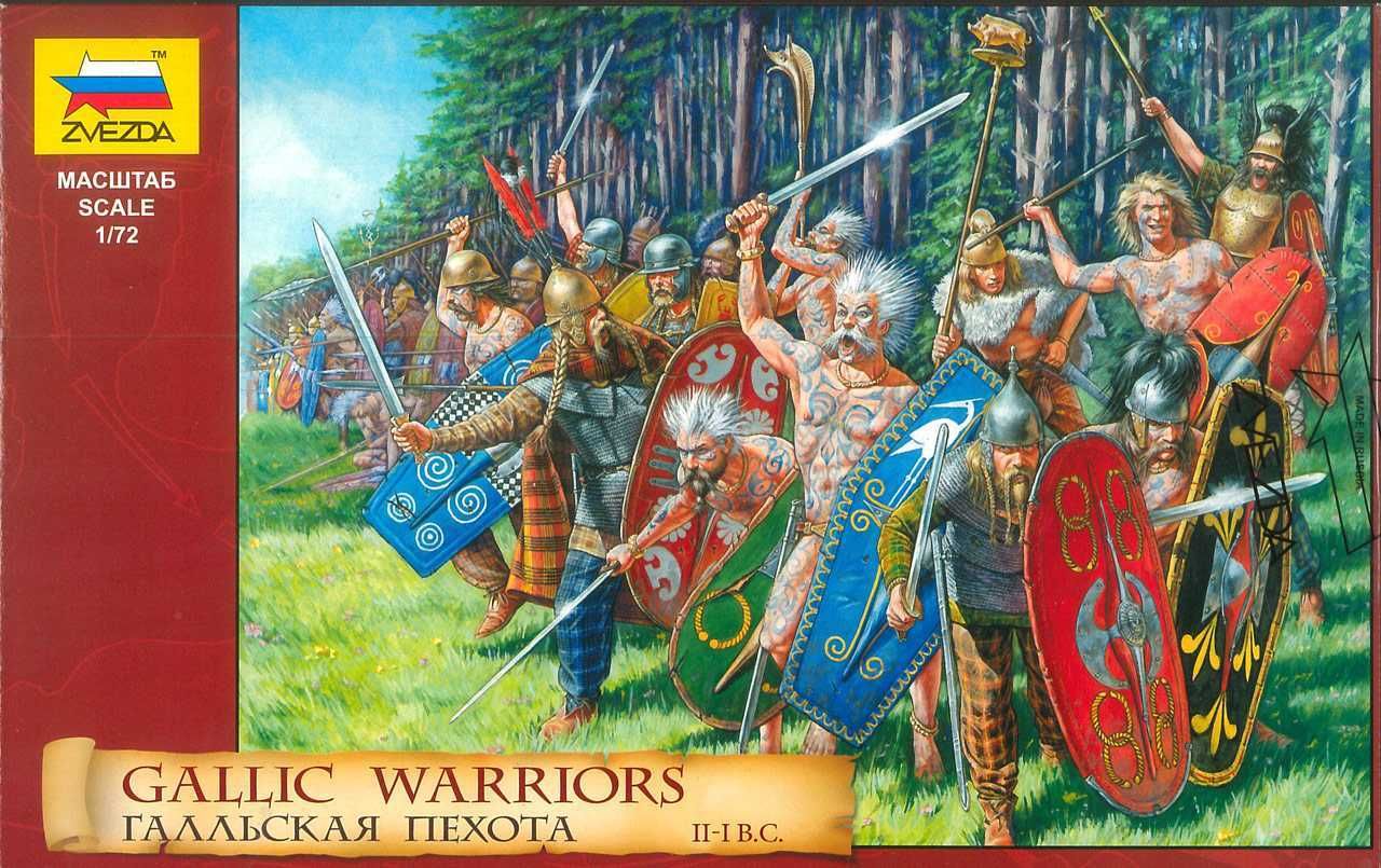 ZVEZDA Model Kit figurky 8012 - Gallic Warriors (1:72) - obrázek 1