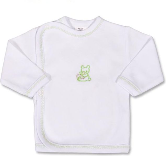 Kojenecká košilka New Baby vyšívaná zelený Medvídek velikost 56 - obrázek 1