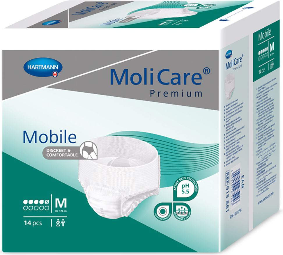 MoliCare Mobile 5 kapek M inkontinenční natahovací kalhotky 14 ks - obrázek 1
