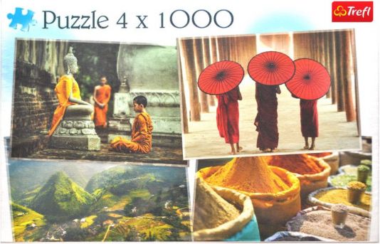 TREFL Puzzle Krásy Asie 4x1000 dílků - obrázek 1