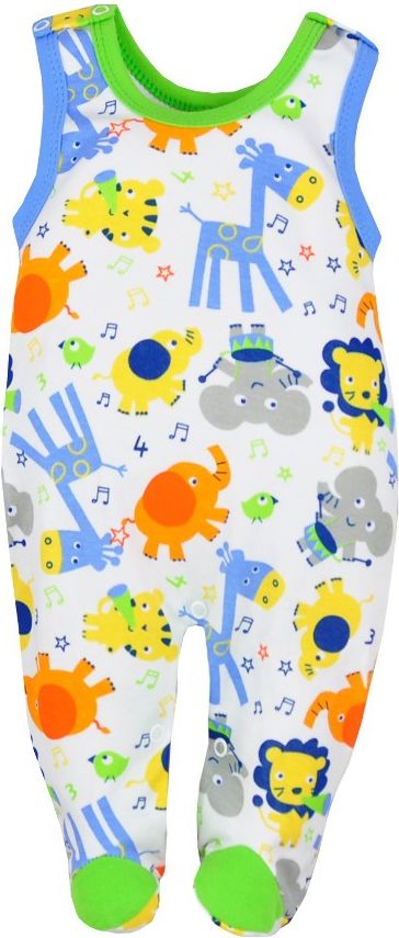 Kojenecké dupačky Bobas Fashion Zoo zelené pro kluky Zelená 68 (4-6m) - obrázek 1