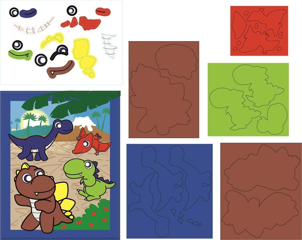 AVENIR 3D Pěnové obrázky - Dinosauři - obrázek 2