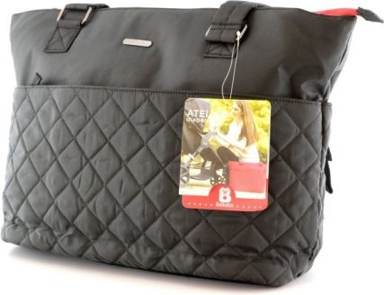 Euro Baby Přebalovací taška ke kočárku - černá/červený zip - obrázek 1