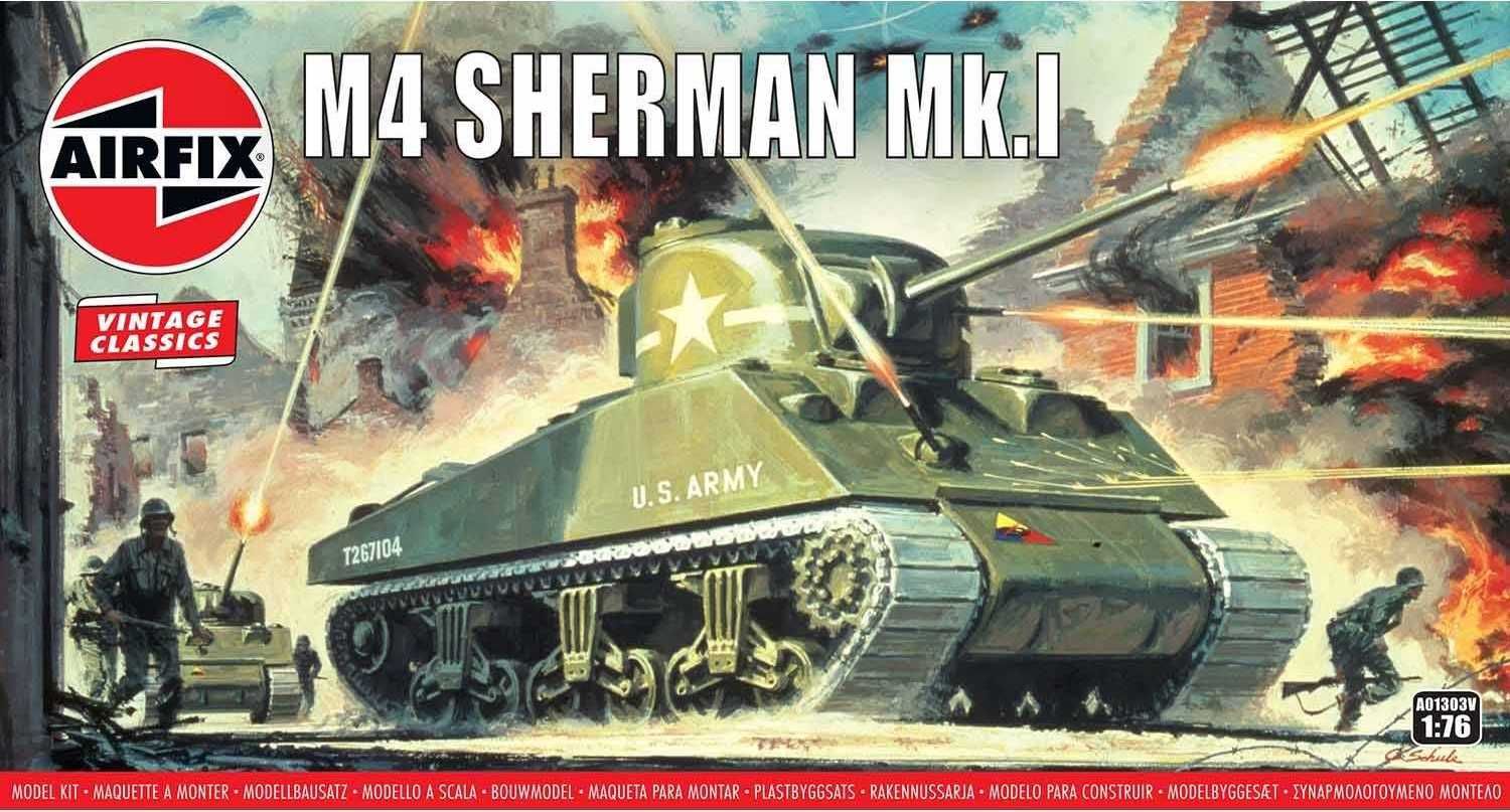 AIRFIX Classic Kit VINTAGE tank A01303V - Sherman M4 Mk1 (1:76) - obrázek 1