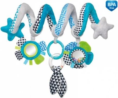 Canpol Babies Plyšová spirála Zig Zag - tyrkysová - obrázek 1