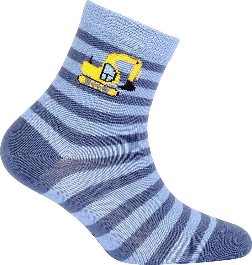 Chlapecké vzorované ponožky WOLA BAGR modré Velikost: 12-14 - obrázek 1