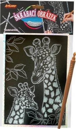 ARTLOVER Holografický škrabací obrázek - Žirafy - obrázek 1