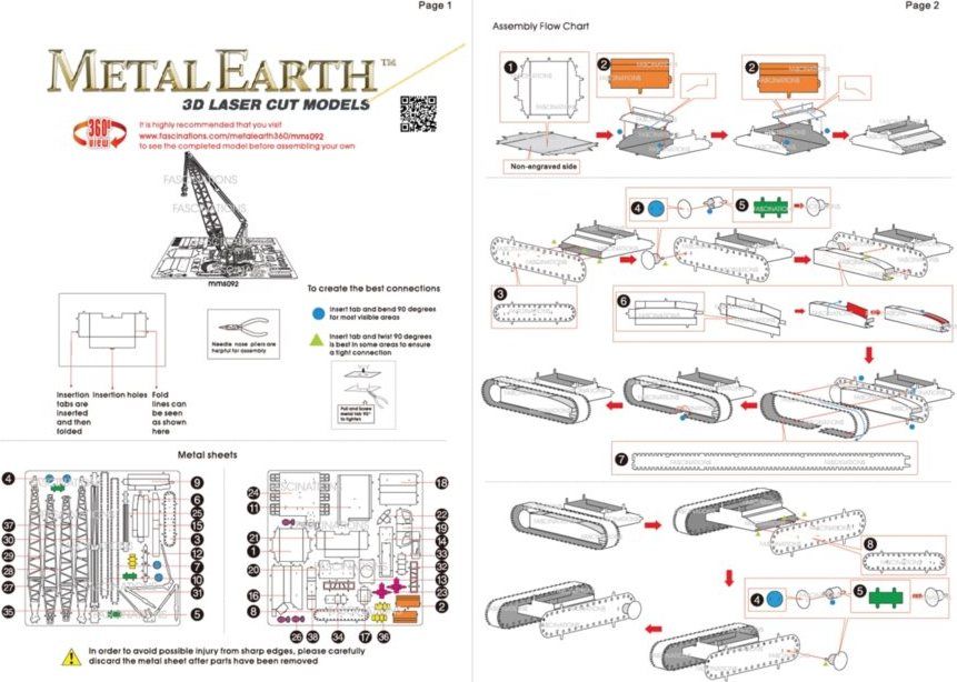 METAL EARTH 3D puzzle Pásový jeřáb - obrázek 3