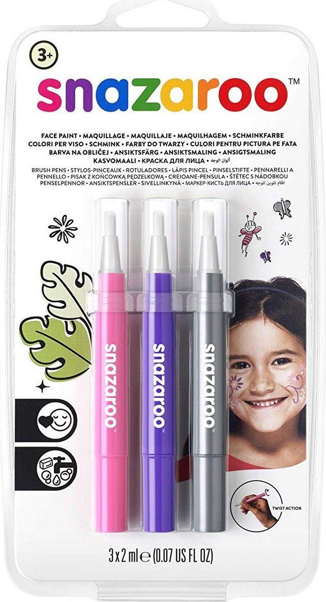 SNAZAROO Štětce Brush Pen s barvami na obličej - Fantazie - obrázek 1