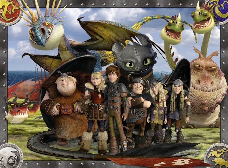 RAVENSBURGER Puzzle Jak vycvičit draka: Bezzubka a přátelé XXL 100 dílků - obrázek 3