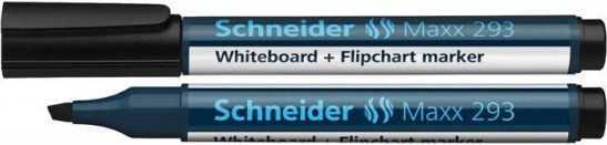 Popisovač na bílou tabuli a flipchart "Maxx 293", černá, 1-4mm, klínový hrot, SCHNEIDER - obrázek 1