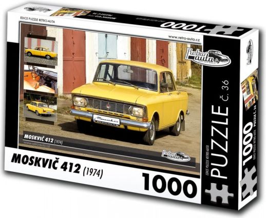 RETRO-AUTA Puzzle č. 36 Moskvič 412 (1974) 1000 dílků - obrázek 1