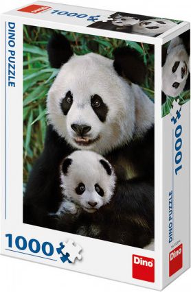 DINO Panda s mládětem 1000 dílků - obrázek 1