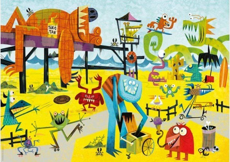 HEYE Puzzle Pláž příšerek 1000 dílků - obrázek 1