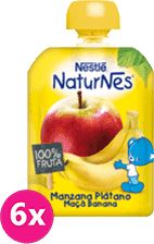 6x NESTLÉ Naturnes Banán, Jablko (90 g) - ovocná kapsička - obrázek 1