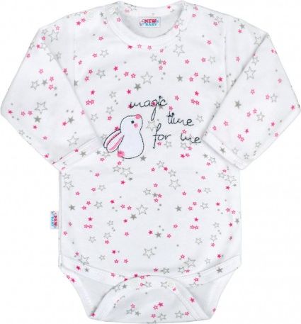 Kojenecké body New Baby Magic Star růžové, Růžová, 68 (4-6m) - obrázek 1