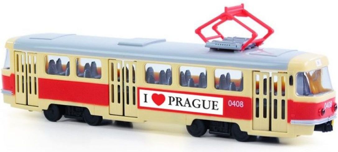 Rappa tramvaj plastová s funkčními dveřmi 28 cm Praha - obrázek 1
