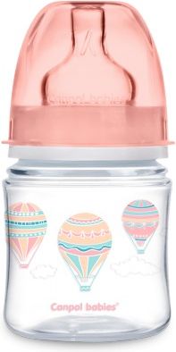 Kojenecká láhev Canpol babies 120ml V oblacích růžová 35/224 - obrázek 1