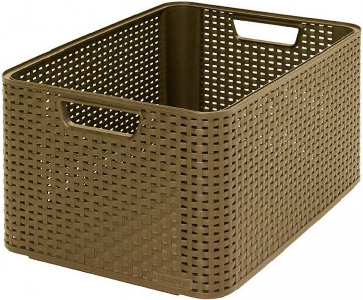 CURVER Úložný box "RATTAN STYLE2"- L - dark mocha - obrázek 1