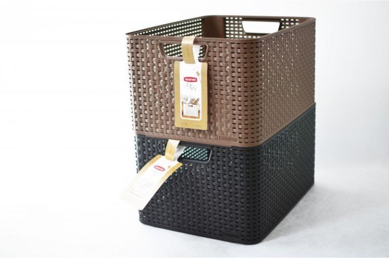 CURVER Úložný box "RATTAN STYLE2"- L - dark mocha - obrázek 4