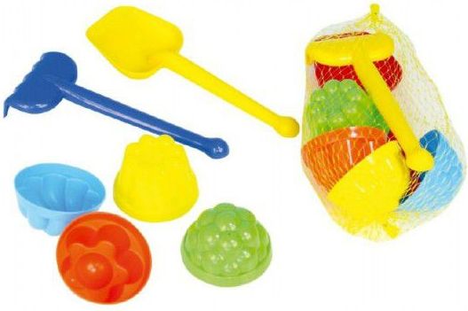 CHEMOPLAST a.s. Sada na písek lopatka hrabičky 4 ks bábovky - obrázek 1