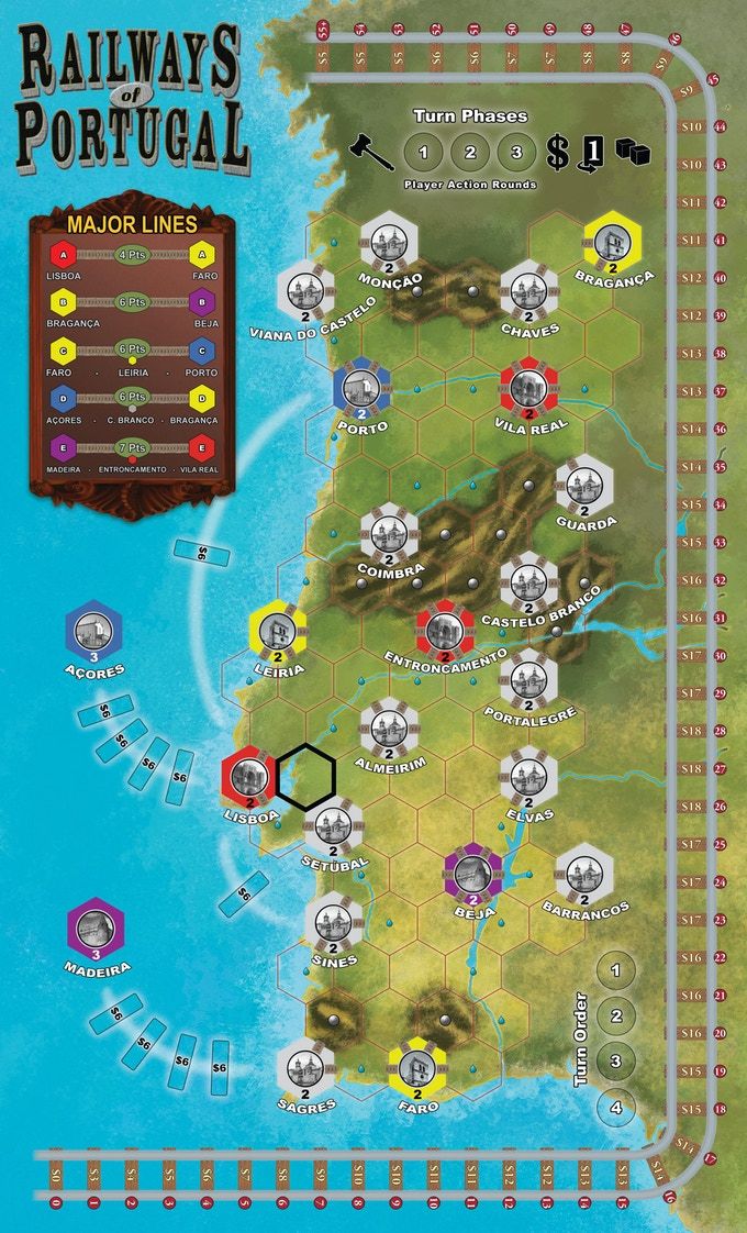 Eagle-Gryphon Games Railways of Portugal KS edition - obrázek 3