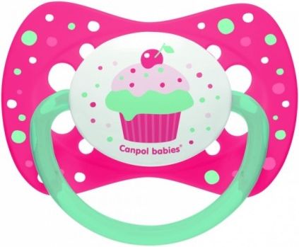 Sada symetrických dudlíků, 6 - 18 m, Canpol Babies - Little flower, Cupcake - obrázek 1