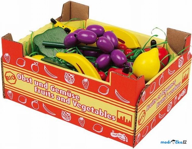 Dekorace prodejny - Krabice s ovocem (Legler) - obrázek 1