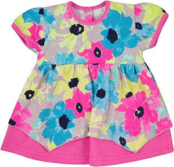Dětské šatičky s krátkým rukávem Bobas Fashion Spring Růžová 68 (4-6m) - obrázek 1