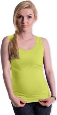 Be MaaMaa Těhotenské,kojící tilko s odnimatelnými ramínky - limetka, vel. L/XL - obrázek 1
