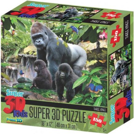PRIME 3D Puzzle Gorily 3D 150 dílků - obrázek 1