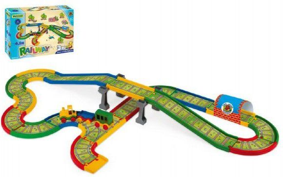 Kid Cars Wader Železnice s městem v krabici 59x40x15cm - obrázek 1