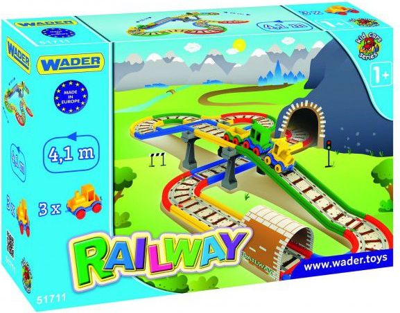 Kid Cars Wader Železnice s městem v krabici 59x40x15cm - obrázek 2