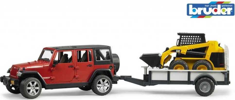 Bruder Jeep RUBICON + přepravník BOB CAT - obrázek 1