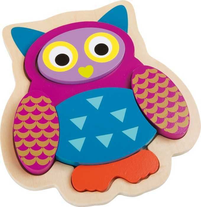 SMALL FOOT BY LEGLER Small Foot Dřevěná hračka puzzle sova - obrázek 1