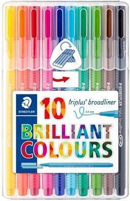 Broadlinery "Triplus 338 Box", 0,8 mm, sada, 10 barev, STAEDTLER, set 10 ks - obrázek 1