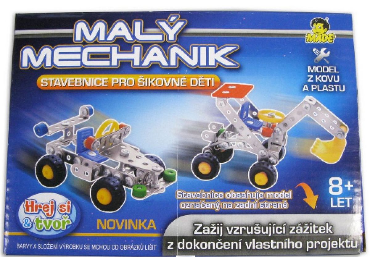 MADE Malý mechanik Malý nakladač 17 cm - Bagr - obrázek 1