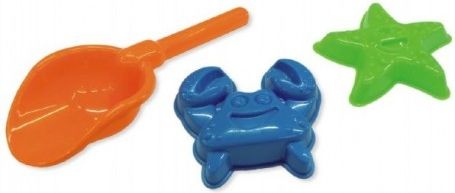 Lopatka 26cm + formičky 2ks plast v síťce Wader - obrázek 1